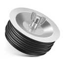 Dreyoo 1 Pcs 4 Inch End of Pipe Gripper Mechanical Plug, Steel Drain Pipe Cover with Galvanized Screw and Wing Nut for Outdoor Sewer Cleanout Drain