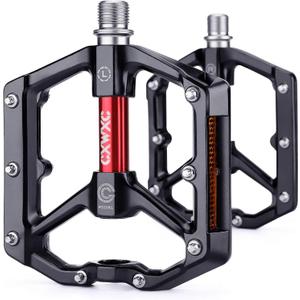 CXWXC Road/MTB Bike Pedals - Aluminum Alloy Bicycle Pedals - Mountain Bike Pedal with Removable Anti-Skid Nails