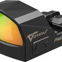 VOTATU PMD504-R Multiple Reticle Red Dot Sight Compatible with RMR Footprint and Picatinny Mount - Shake Awake 1x24mm Micro Reflex Sight 2 MOA Dot 62 MOA Circle Optic (Black)