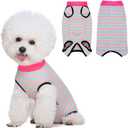 Coppthinktu Dog Surgery Recovery Suit for Dogs Cat Dog Onesie, Dog Recovery Suit Female for Small Medium, Pet Surgical Neuter Post-Surgery Suit E-Collar Alternative Anti Licking Abdominal Wounds