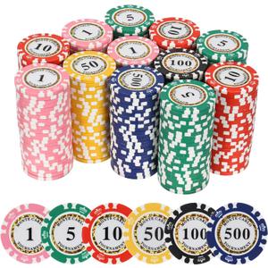 Premium Numbered Poker Chips for Card Board Game,for Texas Hold'em, Blackjack,Card Club or Late Night Poker Games