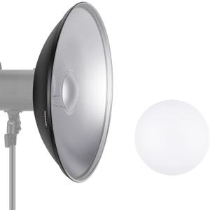 NEEWER 16"/41cm Aluminum Standard Reflector Beauty Dish with White Diffuser Sock for Bowens Mount Studio Strobe Flash Light, NEEWER Vision 4 ML300 S101-300W S101-400W etc