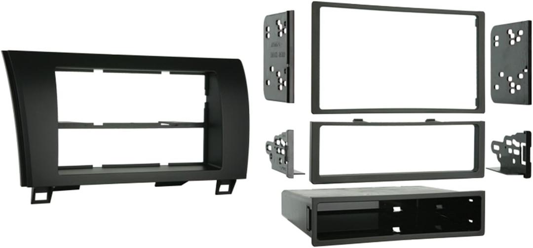 Metra 99-8220 Single/Double DIN Installation Kit for 2007-2009 Toyota Tundra/Sequoia, Standard Black