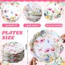 Pickmesh 60 Pcs Spring Wildflower Paper Plates 9 Inches Watercolor Flower Floral Disposable Dinner Dessert Plates for Spring Summer Wedding Bridal Baby Shower Birthday Tea Party Decoration Supplies