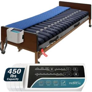 ProHeal Low Air Loss Alternating Pressure Mattress - 36 x 80 x 8"- Cell On Cell Base - Pressure Mattress for Bed Sores with Comprehensive Digital Alarm - Air Mattress for Hospital Bed, 36" x 80" x 8" No Rails