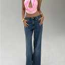 SOLY HUX Women's Backless Halter Crop Top Cowl Neck Tie Back Sexy Going Out Tops Vacation Outfits (Pink, XS)