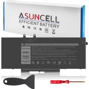 4GVMP Laptop Battery for Dell Latitude 5400 5500 5410 5510 E5400 E5500 Inspiron 7590 7591 7791 2-in-1 Precision 3540 3550 Series P84F P84F001 P42E P42E001 P98G001 P80F001 RF7WM C5GV2 H82T6 7.6V 68Wh