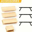 Wall Mounted Floating Shelf, c Long for Bedroom Living Room Kitchen Staircase Bathroom Above Toilet Wall Decoration Book Storage Room Decoration (3piece Set) Natural Wood Color