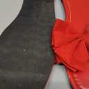 Verdusa Women's Bowknot Flat Sandals Summer Open Toe Slide Slip On Sandals (10.5, Red)