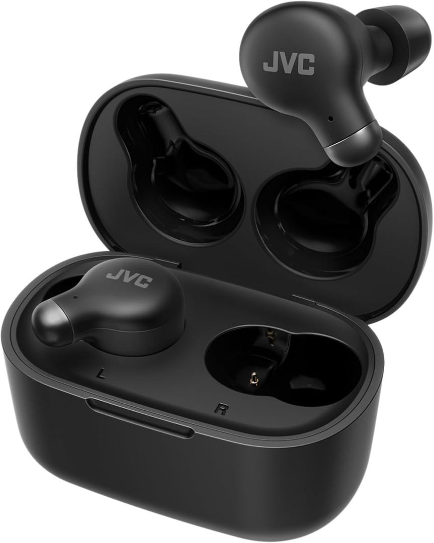 JVC Active Noise Cancelling True Wireless Earbuds - Bluetooth 5.3 with ANC - Comfortable Fit with S/M/L Silicon & Memory Foam Earpieces - IPX4 Water Resistant - 28 Hrs Playback - Compact Charging Case