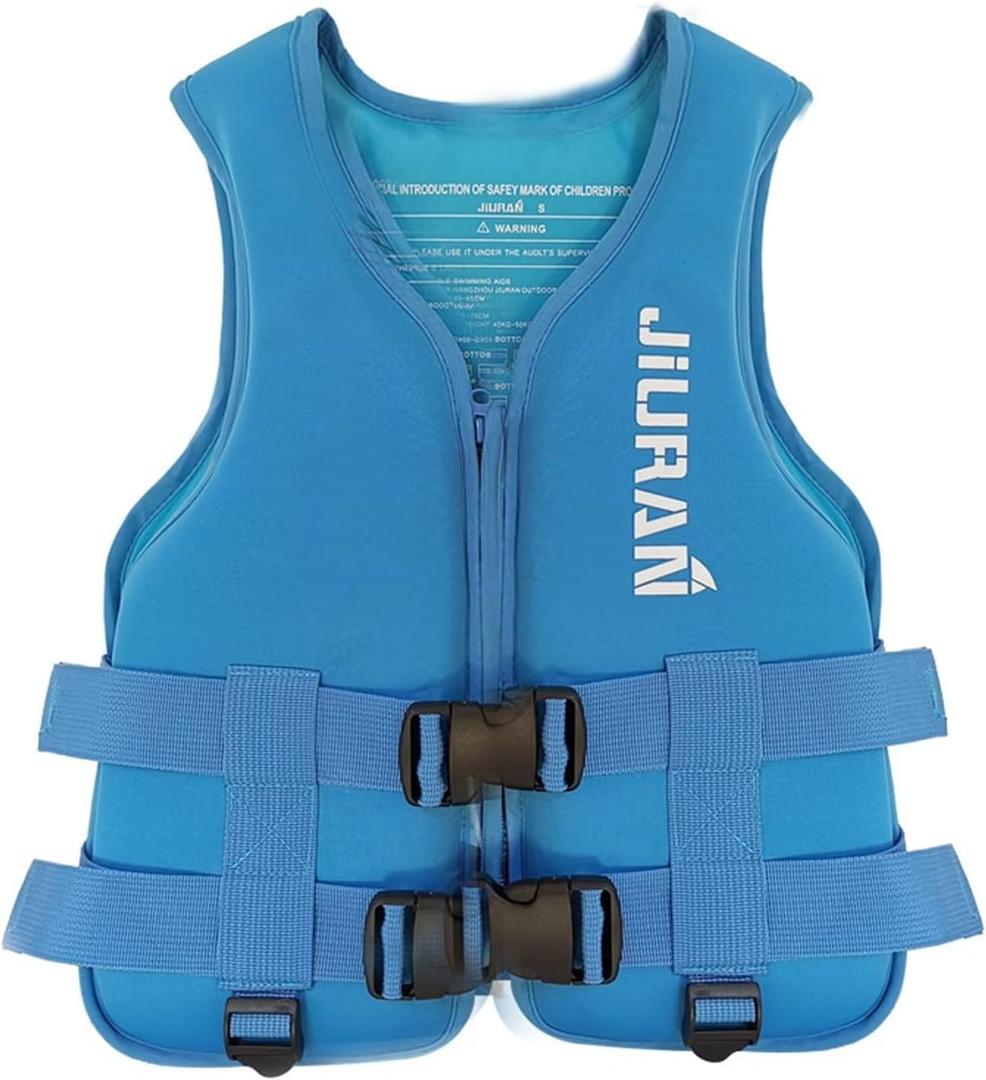 huraty Adjustable Floating Swim Vest, Unisex Boating Vest Front Zipper, Teenager Swim Jacket for Safety Outdoor Water Sports Buoyancy Vest (XX-Large)