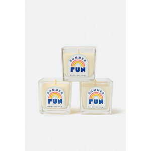 Candle 2.5Oz Glass Summer Fun, 3Pcs