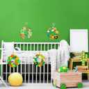 Winlyn 12 Sets St. Patrick's Day Shamrock Wreath Sign Decorations Foam St. Patrick's Day Craft Kits Lucky Shamrock Four-Leaf Clover Rainbow Foam Stickers for Kids Party Favors Classroom Activities