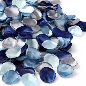 600 Pcs Silk Rose Petals Artificial Flower Petals for Wedding Flower Girl Basket Aisle Scatter Dinner Table Centerpieces Party Bridal Shower Romantic Night Decoration (French Dusty Blue)