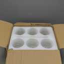 Set of 6 Pineapple Drinking Glasses, 17 Oz Clear Pina Colada Glass with Straws, Retro Relief Pineapple Cups Glassware Set for Cocktail, Juice, Water, Milk