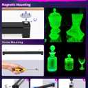 4 Pack Rechargeable Black Light Bar, 5000mAh Large Capacity Battery Powered Black Lights for Glow Party, Portable Blacklight Party Supplies for Uranium Glass, Fluorescent Poster, Bedroom, Halloween