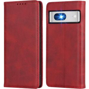 for Google Pixel 7 Wallet Case with Card Holder Flip Cover with Credit Card Slots-Red