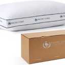 Pacific Coast Firm Bed Pillow, Luxury Hotel Collection Goose Feather and Down Pillow for Sleeping, Standard Size with Gusset Design, Oeko-TEX Certified, Supportive for Side and Back Sleepers (Standard (Pack of 1))