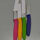 Stainless Steel Paring Knife With Serrated Blade, 6 Pieces Set Vegetable and Fruit Knife, Ultra Sharp Small Kitchen Knife, Colorful Paring Knives with PP Plastic Ergonomic Handle.