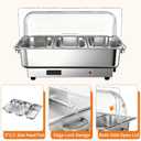 Garvee Electric Chafing Dish Buffet Set, 3 × 3 QT Roll Top Food Warmer