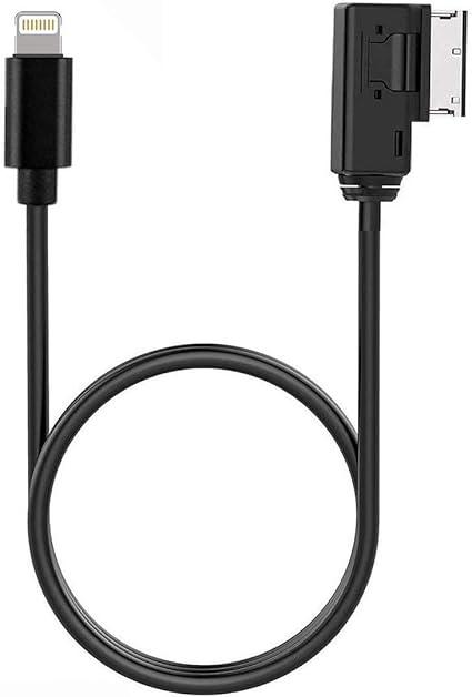 Car Audio Charging Adapter Cord Compatible with Apple iPhone 14 13 12 11 Xs Max XR X 8 7 6 for Audi A3/A4/A5/A6/A8/S4/S6/S8/TT, AMI MMI MDI Aux Interface Dongle for VW Tiguan CC Magotan