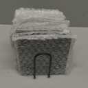 12 Pack Slate Drink Coasters with Metal Holder, VIBRATITE 4 Inch Black Slate Stone Coasters Bulk Laser Engraving Blanks with Anti-Scratch Bottom for Drink Coffee Bar Kitchen Home Decor, Square