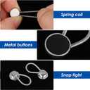 4 x Ouligay 18PCS Collar Extenders Shirt Collar Extenders Pants Button Extender Extender Button Set Collar Button Extender for Mens Dress Shirts Suits Trouser, Coat, Shirts