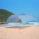 Beach Wind-Powered Shade Canopy, Portable Sun Shelter Tent, UPF 50+ UV Protection, Lightweight, Easy Set Up, 150 Sq. Ft. of Shade for up to 6 People, Regatta Manta Rays, 150 square feet