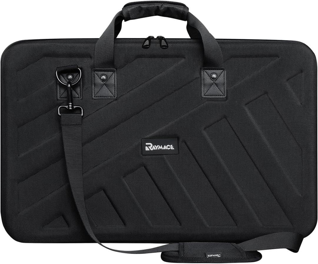 RAYMACE Hard EVA DJ Controller Case, Fits Pioneer DDJ SR,SR2,DDJ-REV1,Denon MC4000,Numark NVII, Mixtrack Pro 3,NV Platinum, Hercules Inpulse 500Protective Travel Storage Bag (22.8x14.6x3.5Inch)