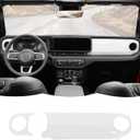 RT-TCZ Center Console Trim Cover Dashboard Control Panel Cover Decorative Interior Accessories Compatible with Jeep Wrangler JL JLU & Gladiator JT 2024+,White