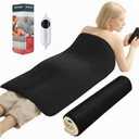 Extra Large Heating Pad for Back Pain Relief and Period Cramps,20x40 King Size, with 10 Temp Settings & 3 Timer Options, Full Body Heating Pad for Shoulder and Legs, Machine Washable(Black)
