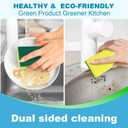 2 x 24 Pack Heavy Duty Scrub Sponges,Multi-Purpose Kitchen Sponge, Efficiently Clean The Surface Stains,Used for Clean Kitchen Pots,Bowls,Bathrooms,Tiles,Wall Good Helper for Home Cleaning