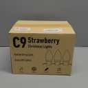 Brightown Smart C9 Christmas Lights Outdoor, 100 LED RGB C9 String Light with Remote, App Control, Music Sync, Connectable Waterproof Christmas Lights for House Tree Patio Holiday Xmas Decor