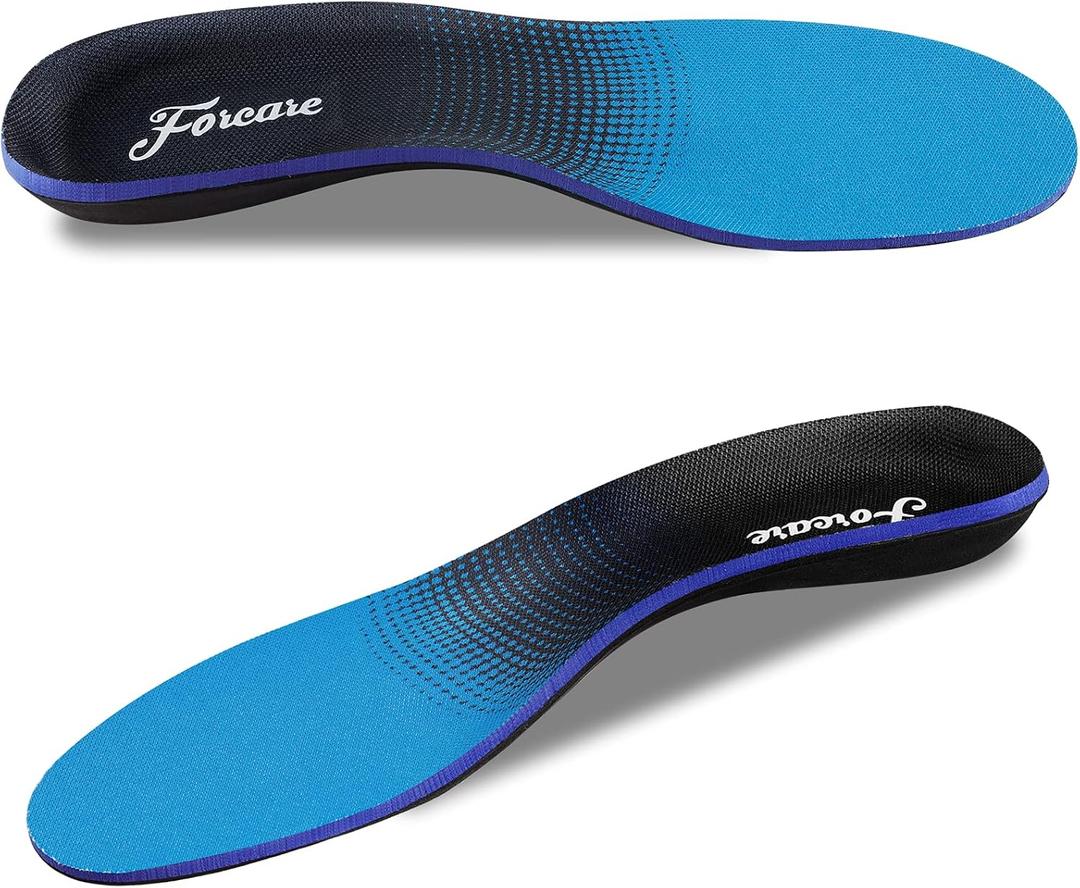 Plantar Fasciitis Insoles Arch Supports for Men and Women Shoe Inserts Orthotics - Athletic Shoe Insoles for Flat Feet Arch Heel Pain High Arch Womens 6-6.5 | Mens 4-4.5 (Mens 4 - 4 1/2 | Womens 6 - 6 1/2, Blue)