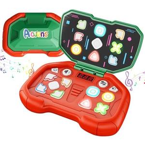 Acvens Handheld Dance Game, 4 Mode, 999 Level, Sensory Toys, Fast Puzzle Game, ADHD, Pop Fidget Toys for Kids Age 6-12, Birthday Gifts for Girls and Boys (Red)