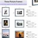 8x10 Hanging Picture Frames,Solid Wood,Not Glass,Display Pictures 4x6,5x7 with Mat or 8x10 Without Mat,Stable Sturdy Picture Frame Set for Wall Mounting or Tabletop (Blue,8x10,Set of 4)