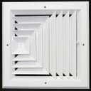 HVAC Premium 10'' x 10'' - 3-Way Extruded Aluminum Ceiling Diffuser Square - HVAC Vent Cover