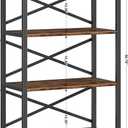 Homeiju 4 Tier Bookshelf 23.6" Width, Kids Bookshelf with Storage, Small Bookcase with Open Shelves, Storage Organization for Bedroom, Living Room and Home Office,Rustic Brown