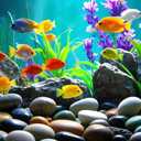 GreenVibe River Rocks, 5lbs Colorful Pebbles for Indoor Plants, 1-2 Inch Aquarium Rocks, Natural Stones for Landscaping Garden Paving Plant Rocks Crafting Walkways