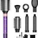 7-in-1 Hair Dryer Brush and 1500W Hair Styler Set – Fast Drying, Curling, Straightening & Volumizing – Hot Air Styling Tool with No Heat Damage – for All Hair Types – Purple