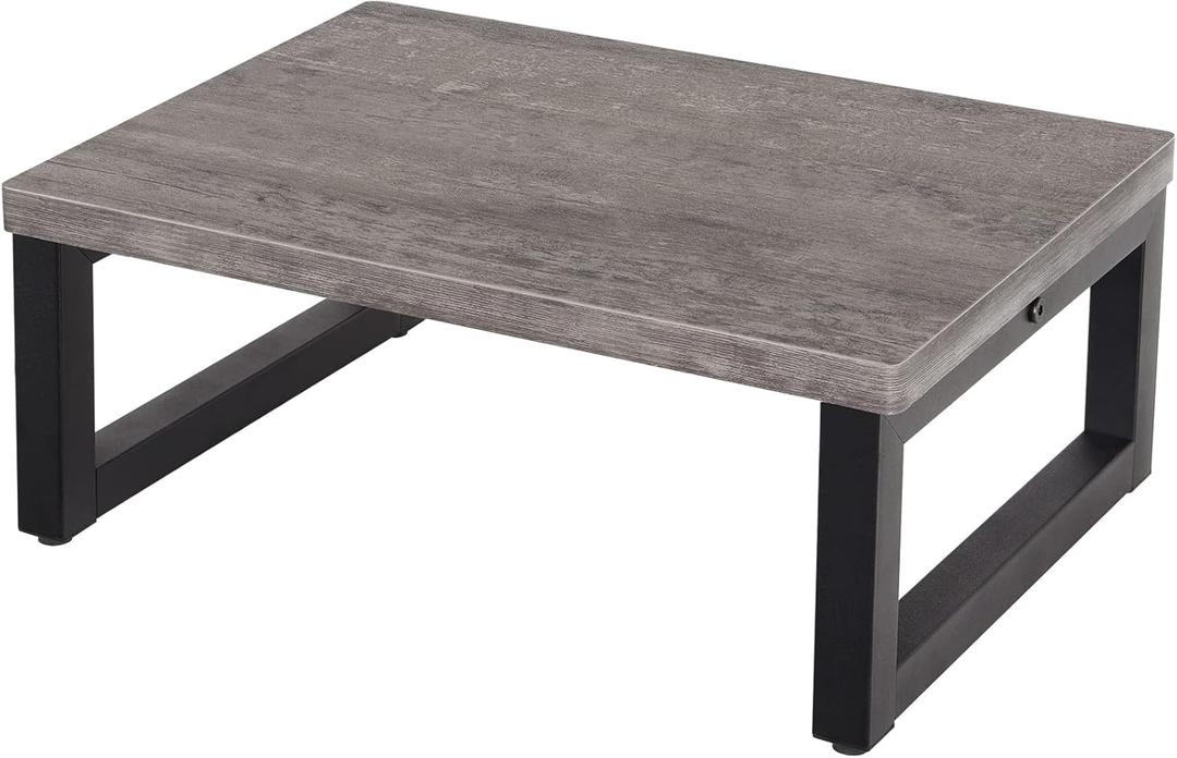 Snughome Wooden Step Stools for Adults Kids, Solid Portable Wooden Bedside Step Stool Adults Hold Up to 350 lb, One Step Foot Stool for Kitchen, Bedroom, Living Room, Bathroom - Self-Assembly (16.6L x 11.8W x 6.5H, Gray)