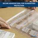 Clear Plastic Deposit Bags 9"x12" | Secure Bank Deposits, Cash Handling or Safe Currency Transportation | Sequential Barcodes | Tamper-Evident | Tear-Off Receipt for Security | 100-Pack