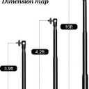 Emart 10 ft Backdrop Stand Aluminum Alloy Telescopic Crossbar, 3 Sections Twist Locking 5/8'' Stud Standard Background Support Cross Arm