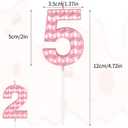 Pink 13th Birthday Candles,Diamond Design 3D Number 13 Birthday Candle,Happy 13th Birthday Cake Topper Decorations for Girls Women Birthday Anniversary Wedding Party Celebration Supplies
