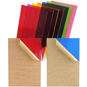 ToolinHand Colored Acrylic Sheets 8*12 inch 1/8" Thick (2.8~3mm) Red Transparent Cast Acrylic Plexiglass Board for Sign, DIY Project, Laser Cutting, Wedding, Craft, Picture Frame, Engraving（5 Pieces）