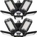 2 Pack LED Garage Light, 150W Ultra Bright Shop Light with 5 Adjustable Panels,15000LM 6500K E26/E27 Deformable Ceiling Lights for Garage, Workshop