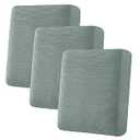 H.VERSAILTEX Super Stretch Individual Seat Cushion Covers Sofa Covers Couch Cushion Covers Slipcover Sets Thick Jacquard Textured Twill Fabric (3 Piece Sofa Cushion Covers, Sage)