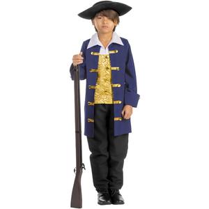 Dress Up America Colonial Costume for Kids - Revolutionary War Costume For Boys - Authentic Aristocrat Dress Up Set (Large)