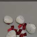 5Pcs Sea Shells Candy Boxes Seashell Plastic Containers Jewelry Organizers Storage Chocolates Party Favor Boxes Red Ribbon Bowknot for Wedding Birthday 2.8x3.5 Inch