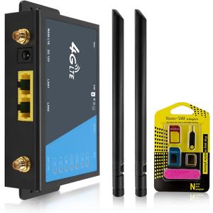 4G LTE Router [Detachable Antennas Version], Modem with SIM Card Slot Unlocked, Mobile Hotspot Support AT&T and T-Mobile, 2-Antenna Wireless Wi-Fi Router